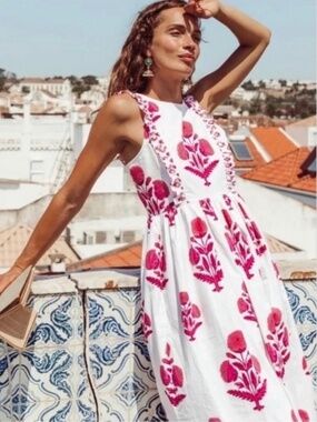 Pink City Prints Cotton Block Print Dress